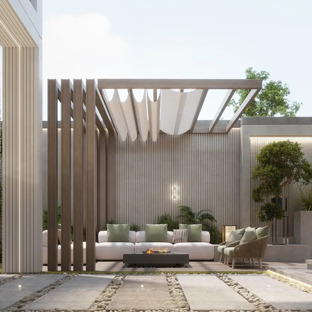 Pergola Wooden Design for Dubai Villa Owners