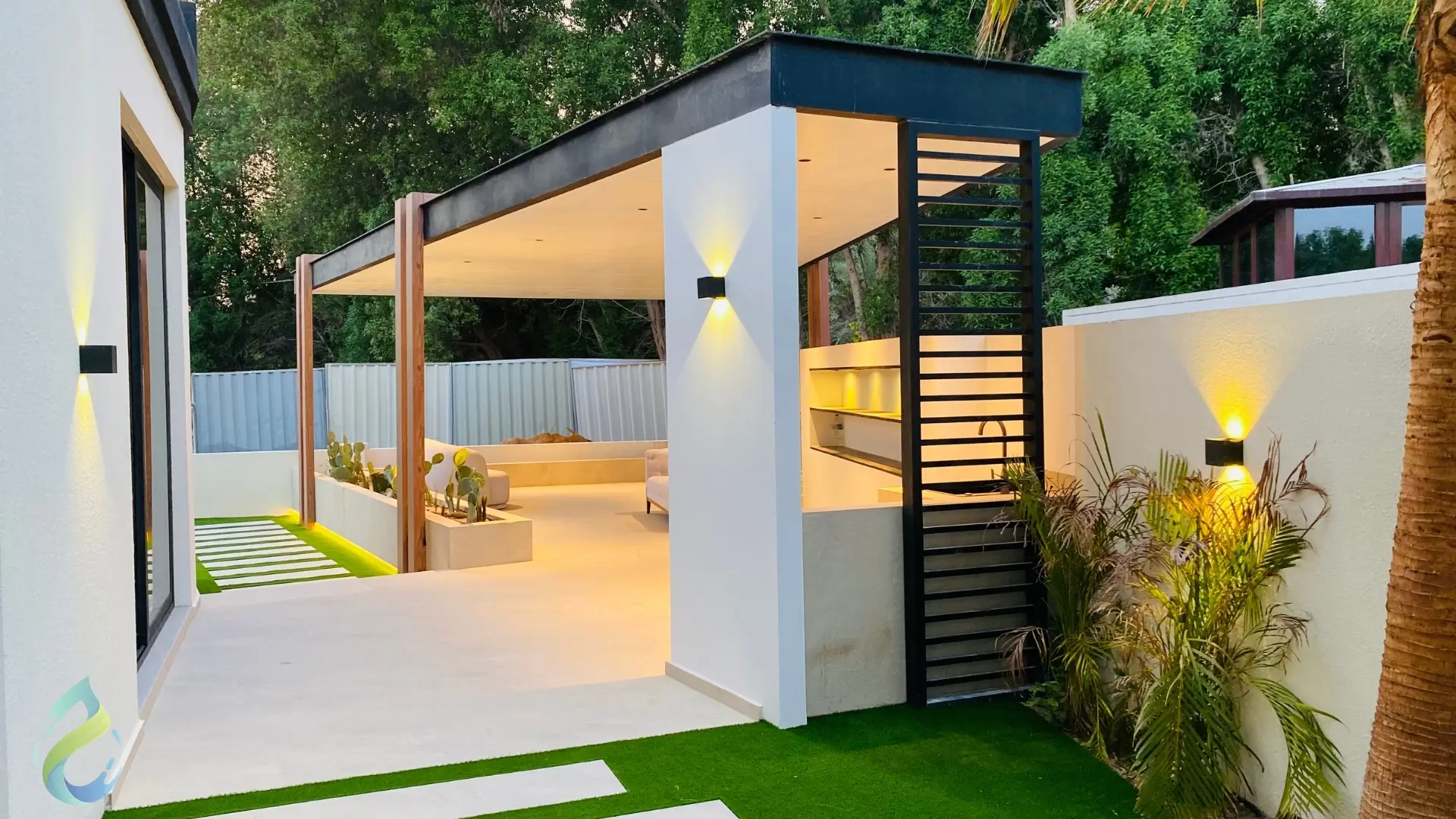 Wooden and Aluminium Pergola Design for Villas in Dubai UAE