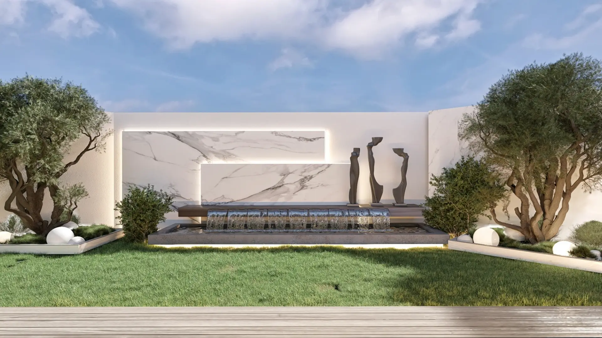 Water Features Design Idea for Private Villas in Dubai