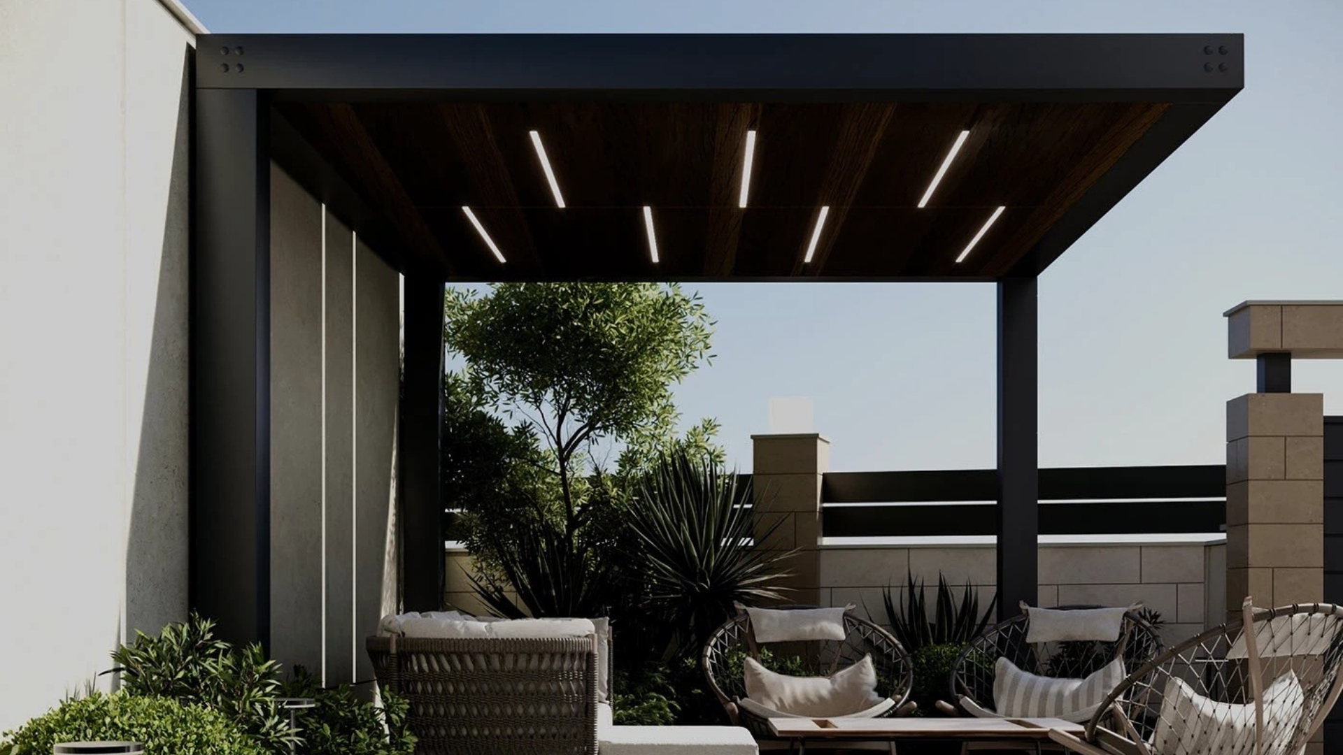 Dubai Pergola Design by Warriors Landscape