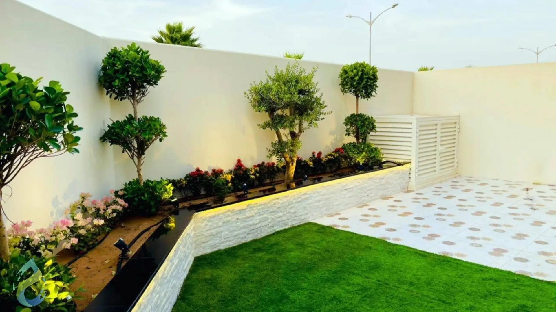 Villa Garden Pathway and Lighting in Dubai