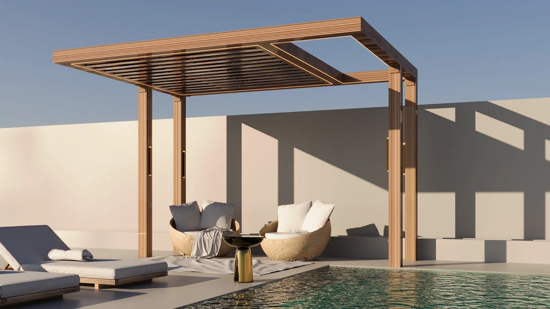 Wooden Pergola Design by Warriors Landscape