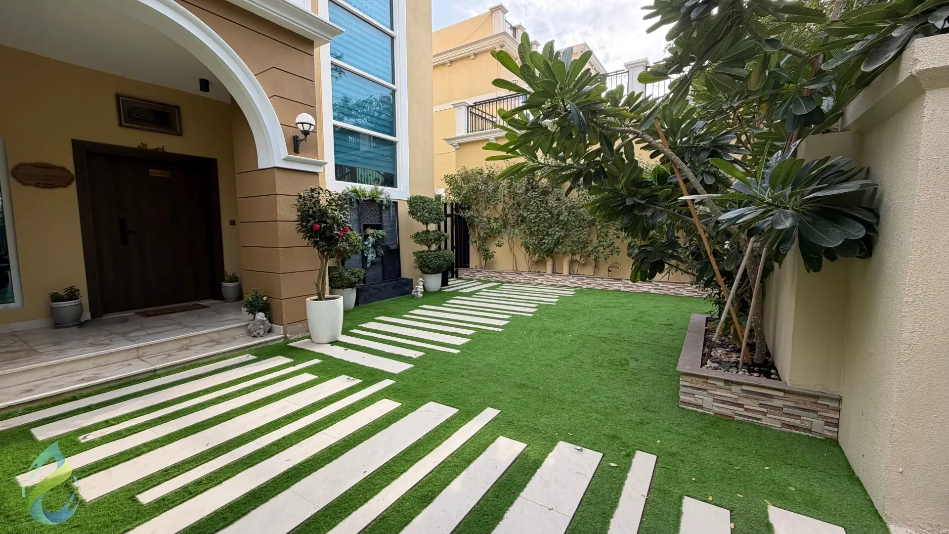 Grass Installation and Landscaping Work at Jumeirah Village Circle